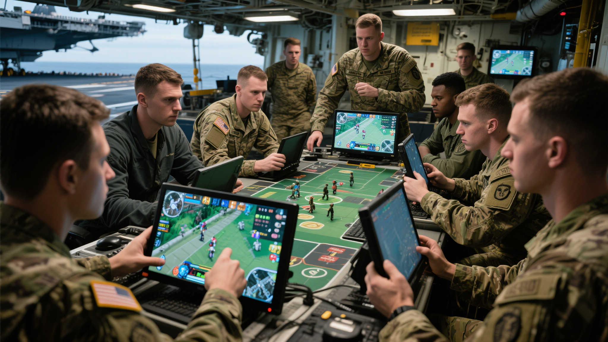 英国航母创新引入电竞房,提升士兵战斗技能